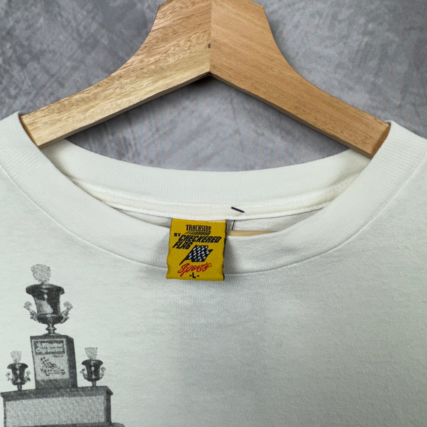 1992 White Nascar Shirt 3945
