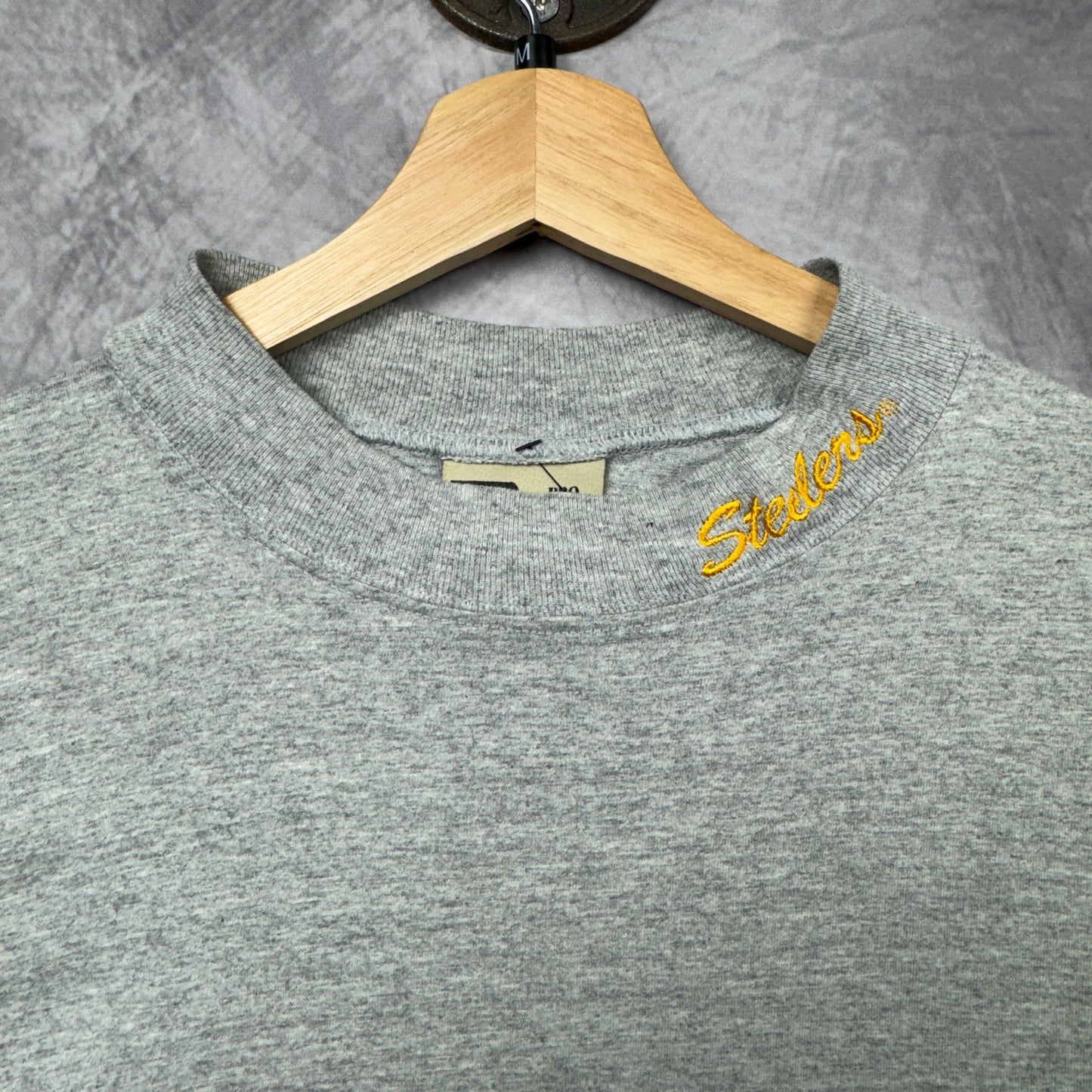 Early 00s Grey Pittsburgh Steelers Mock Neck Shirt 4193