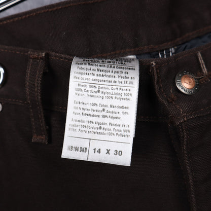 BAD LISTING 00s Dark Brown Carhartt Quilt Lined Double Knee Carpenter Work Pants 5002