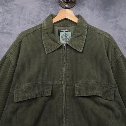 90s Olive Green Diversion Corduroy Zip Up Jacket 5554