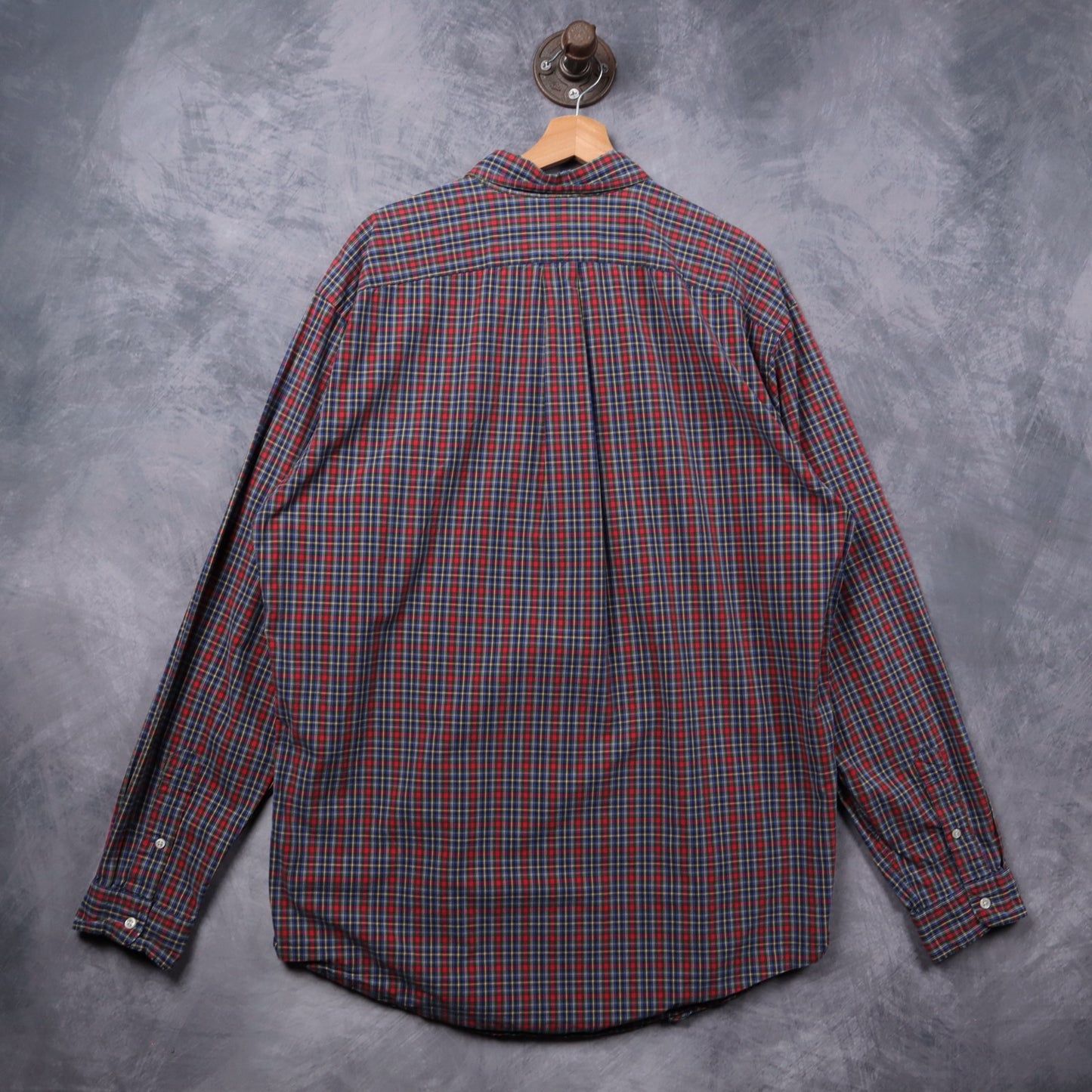 Y2K Red Plaid Ralph Lauren Classic Fit Long Sleeve Button-Up Shirt 5407