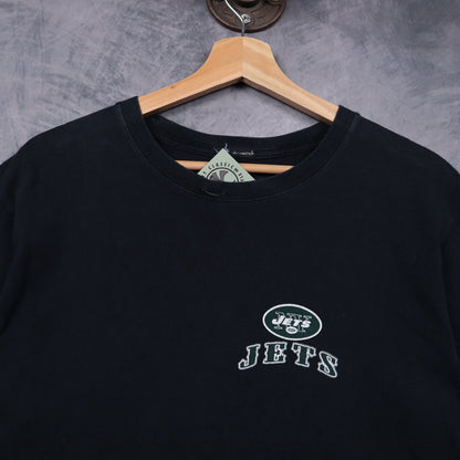00s Black New York Jets Shirt 6757