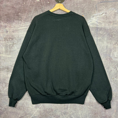 90s Black Embroidered Garth Brooks World Tour Graphic Crewneck Sweatshirt L 1741