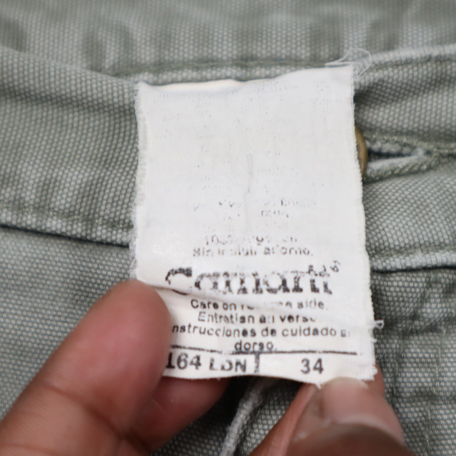 Early 2000s Sage Green Carhartt Distressed Cargo Shorts 5198