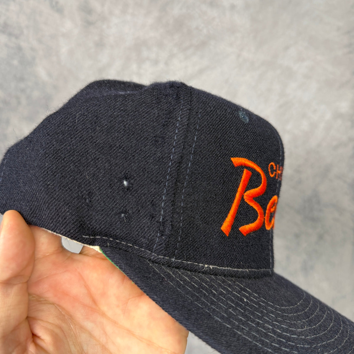 90s Navy Blue Chicago Bears Sports Specialties Snapback Hat 6831