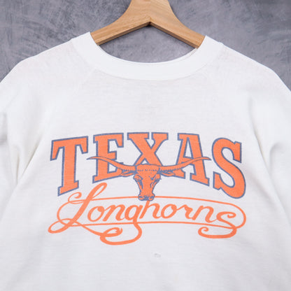 90s White Texas Longhorns Crewneck Sweatshirt 5697