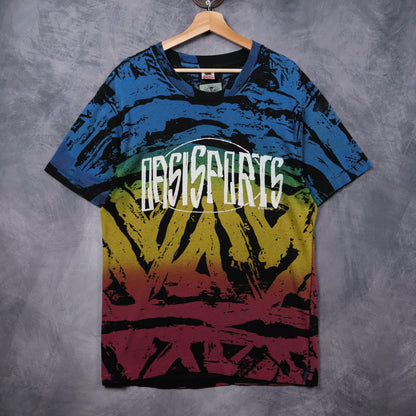 90s Rainbow Oasis Sports All Over Print Shirt 5415