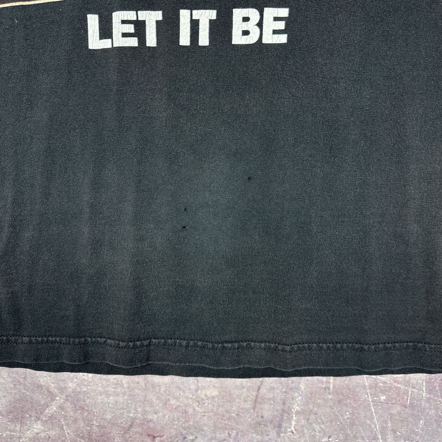 Early 00s Black The Beatles Let It Be Graphic Shirt L 2905