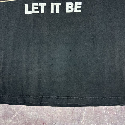 Early 00s Black The Beatles Let It Be Graphic Shirt L 2905