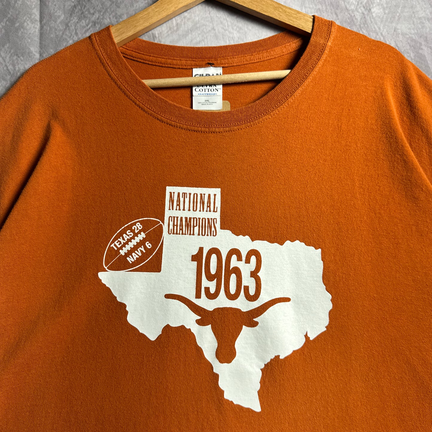 00s 1963 Texas Longhorns National Champions Shirt 4483