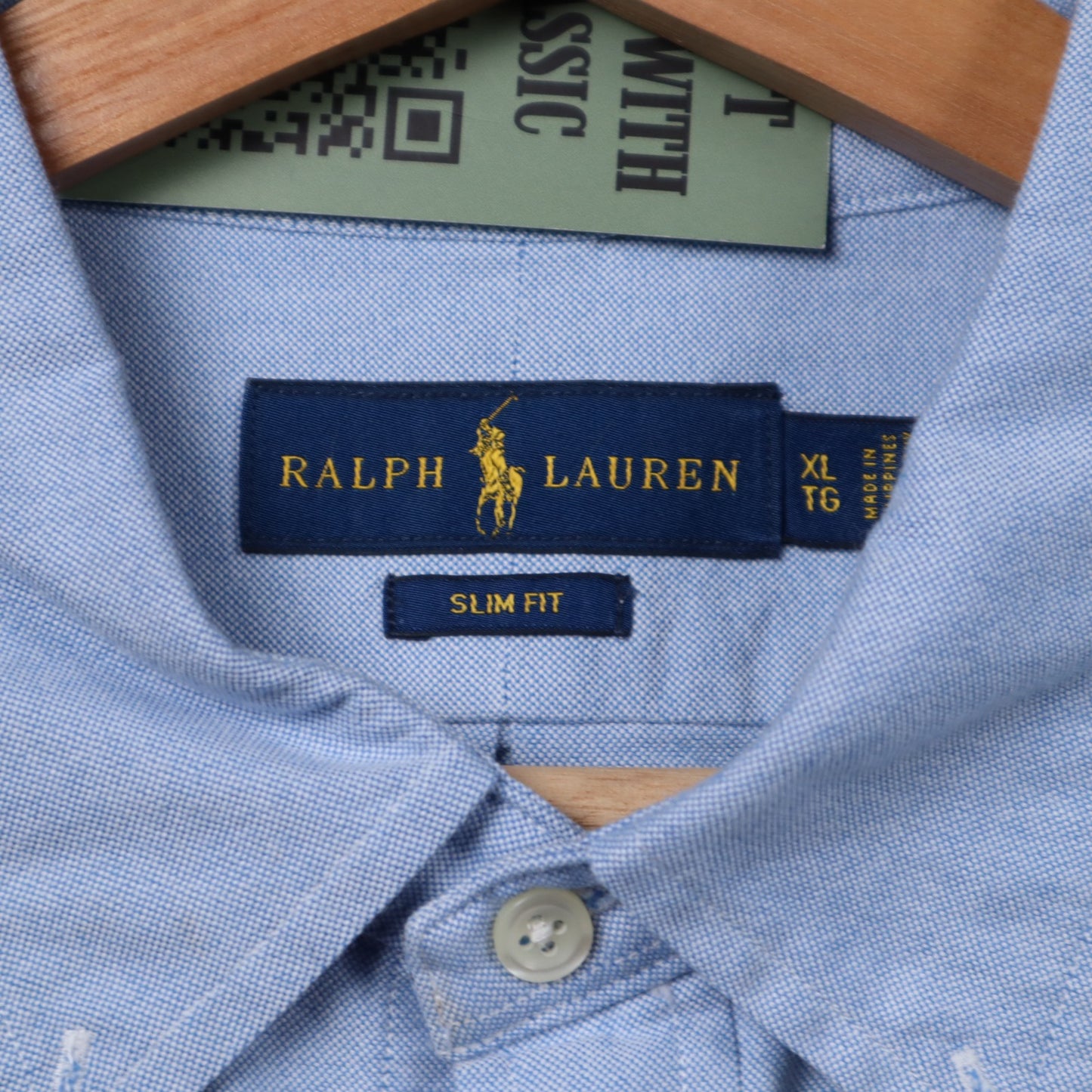 Y2K Light Blue Ralph Lauren Oxford Long Sleeve Button Up Shirt 5323