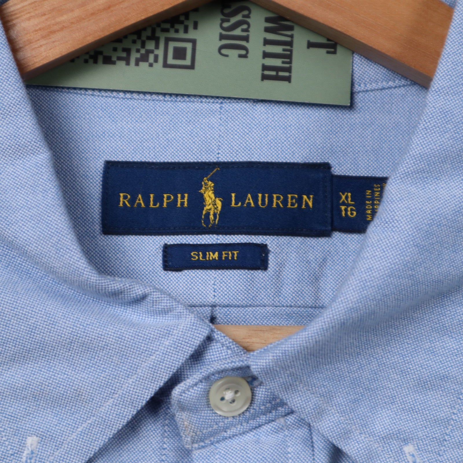 Y2K Light Blue Ralph Lauren Oxford Long Sleeve Button Up Shirt 5323