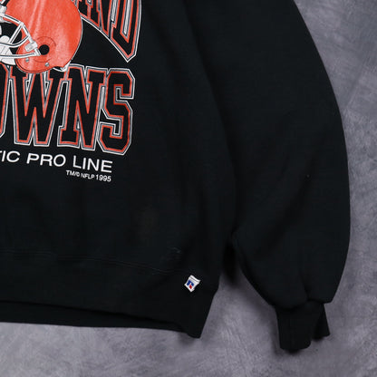 1995 Black Cleveland Browns Crewneck Sweatshirt 6458