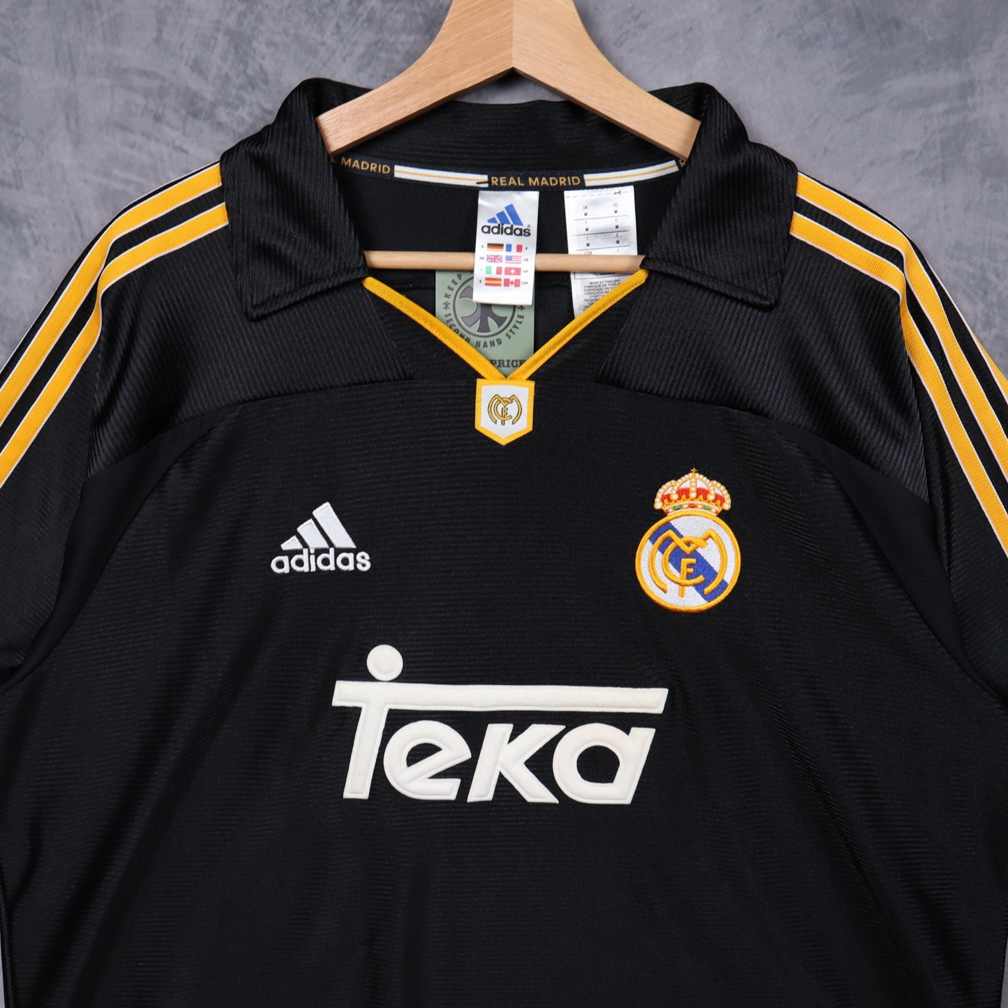 1999 Black Real Madrid Adidas Teka Away Jersey 5147