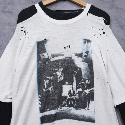 1988 White R.E.M. Distressed Turn You Inside Out Shirt 4978