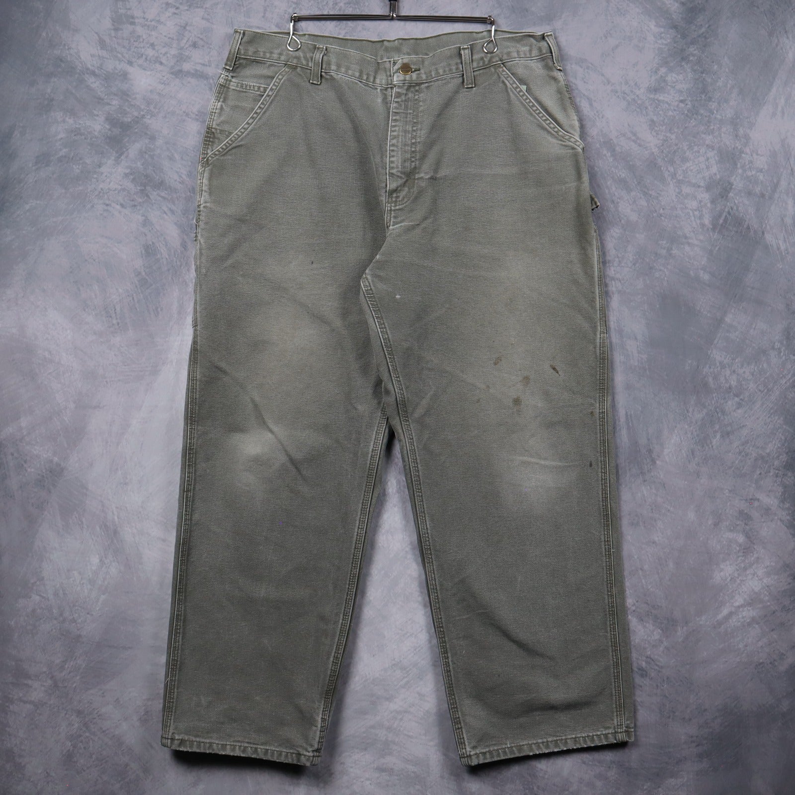 90s Faded Green Carhartt Carpenter Work Pants 5245