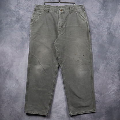 90s Faded Green Carhartt Carpenter Work Pants 5245