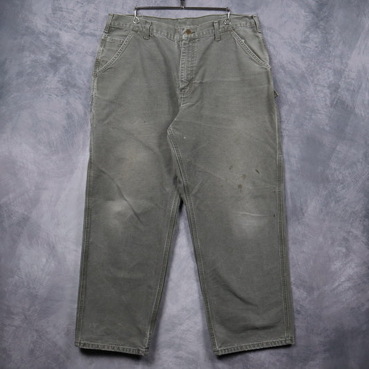 90s Faded Green Carhartt Carpenter Work Pants 5245