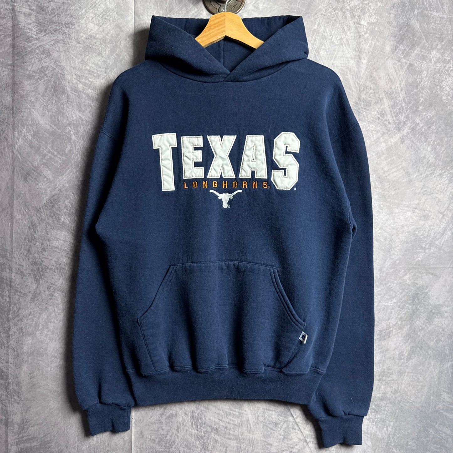 90s Blue Russell Texas Longhorns Hoodie 4434