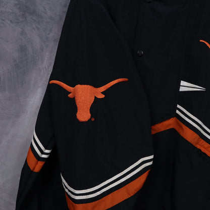 90s Black Texas Longhorns Logo Athletic Jacket 5945