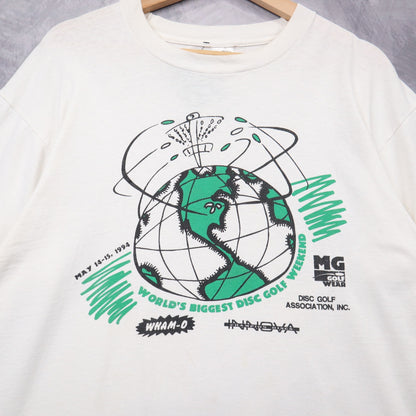 1994 White Wham-O World's Biggest Disc Golf Weekend Shirt 4655