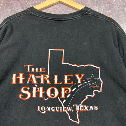 00s Faded Black Harley Davidson Shirt 3174