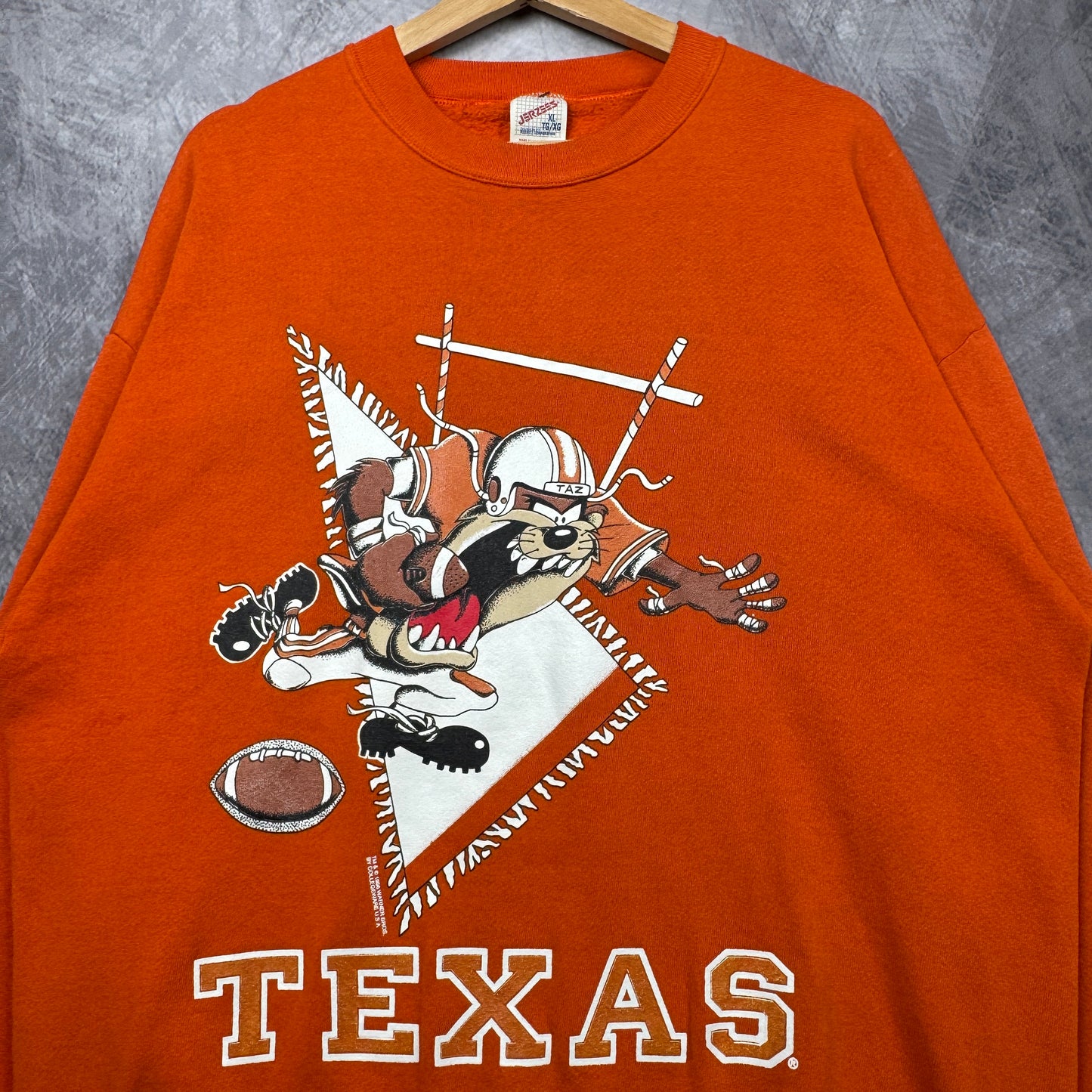 90s Orange Taz Texas Longhorns Crewneck Sweatshirt 4391