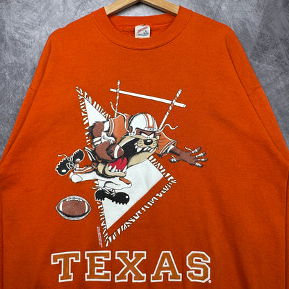 90s Orange Taz Texas Longhorns Crewneck Sweatshirt 4391