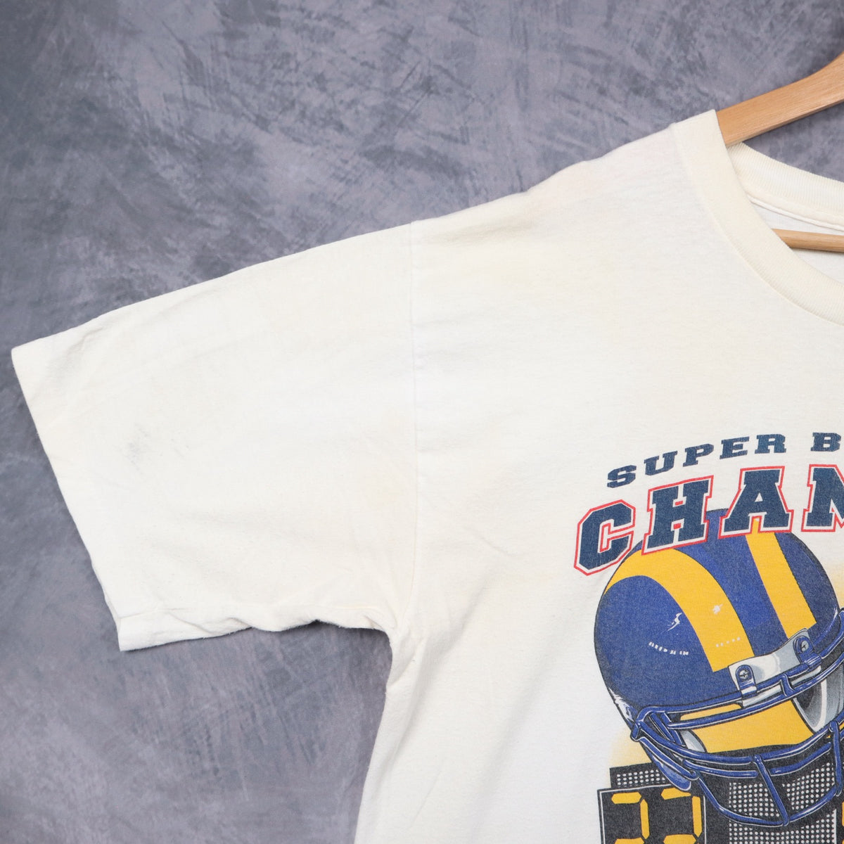 2000 Cream St. Louis Rams Super Bowl XXXIV Champions Shirt 6681