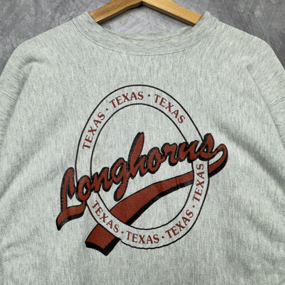 80s Grey Champion Reverse Weave Texas Longhorns Crewneck Sweatshirt 4376