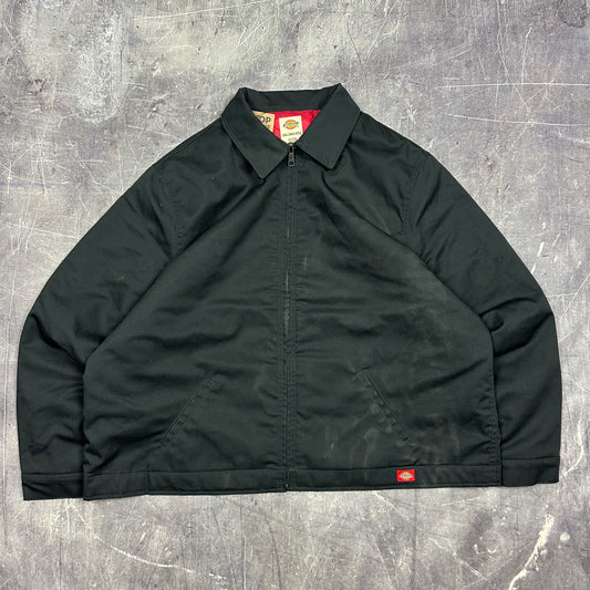 00s Black Dickies Eisenhower Detroit Style Work Jacket XL AI19