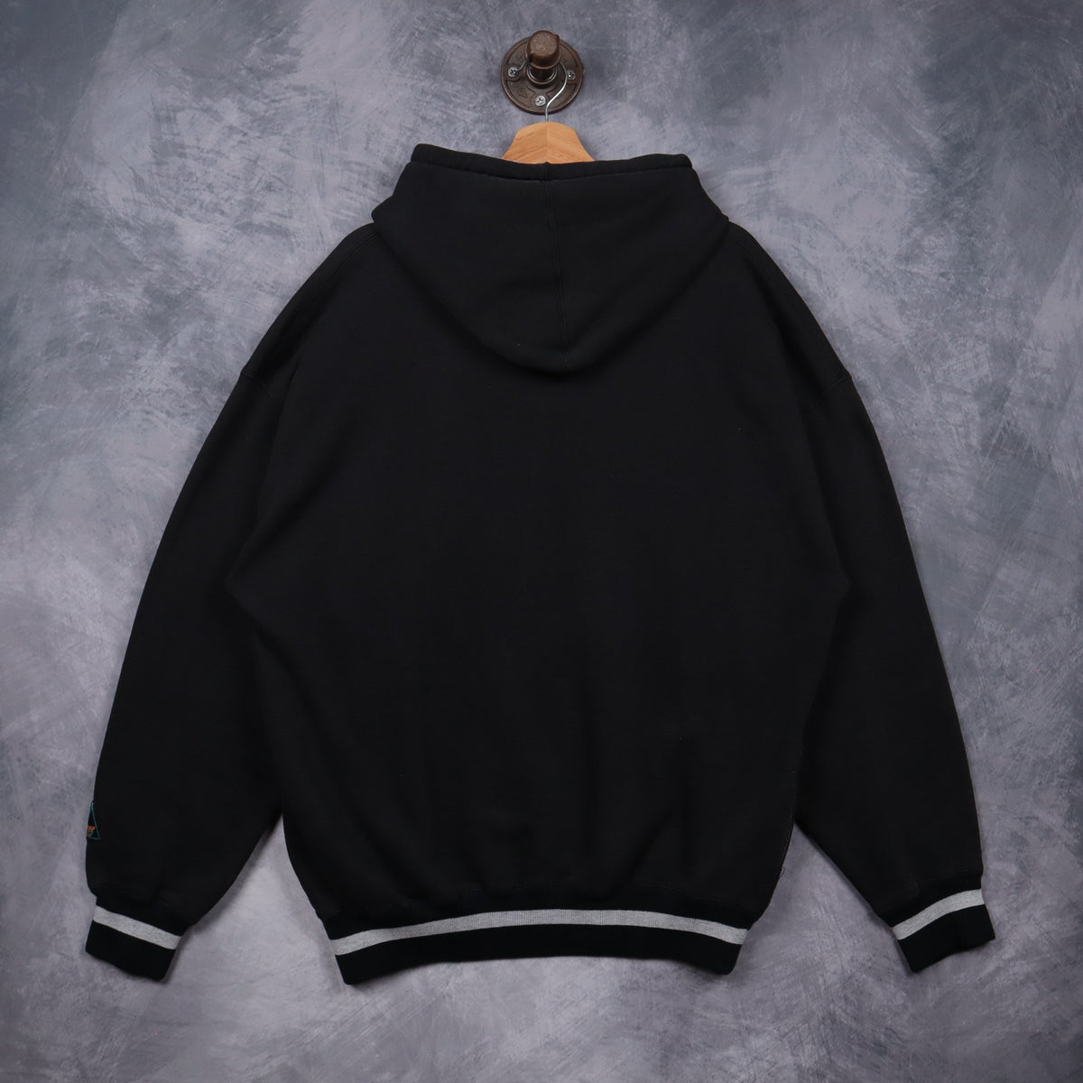 90s Black Texas Longhorns Embroidered Hoodie 5626