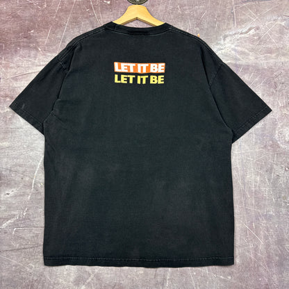 Early 00s Black The Beatles Let It Be Graphic Shirt L 2905