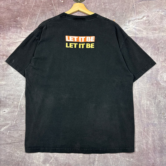 Early 00s Black The Beatles Let It Be Graphic Shirt L 2905
