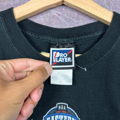 1999 Black New York Knicks Eastern Conference Champions Graphic Shirt L 2999