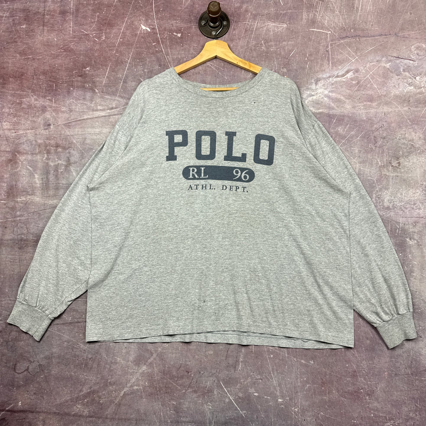 90s Grey Polo RL 96 Longsleeve Shirt 3727