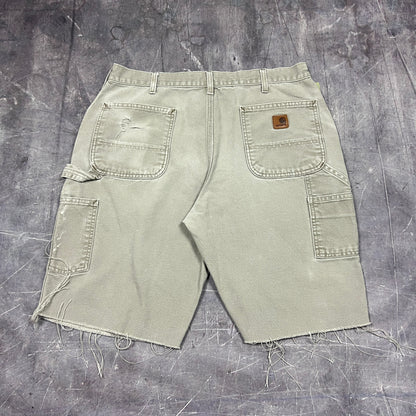 Early 00s Tan Brown Carhartt Baggy Carpenter Work Shorts 33x10.5 AZ95