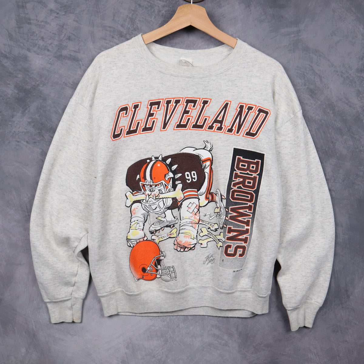 90s Grey Cleveland Browns Crewneck Sweatshirt 6529