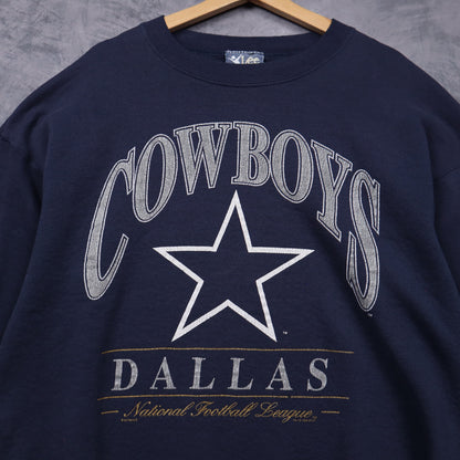 90s Navy Blue Dallas Cowboys Crewneck Sweatshirt 6616