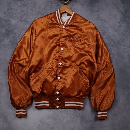 90s Burnt Orange Texas Longhorns Satin Jacket 5910
