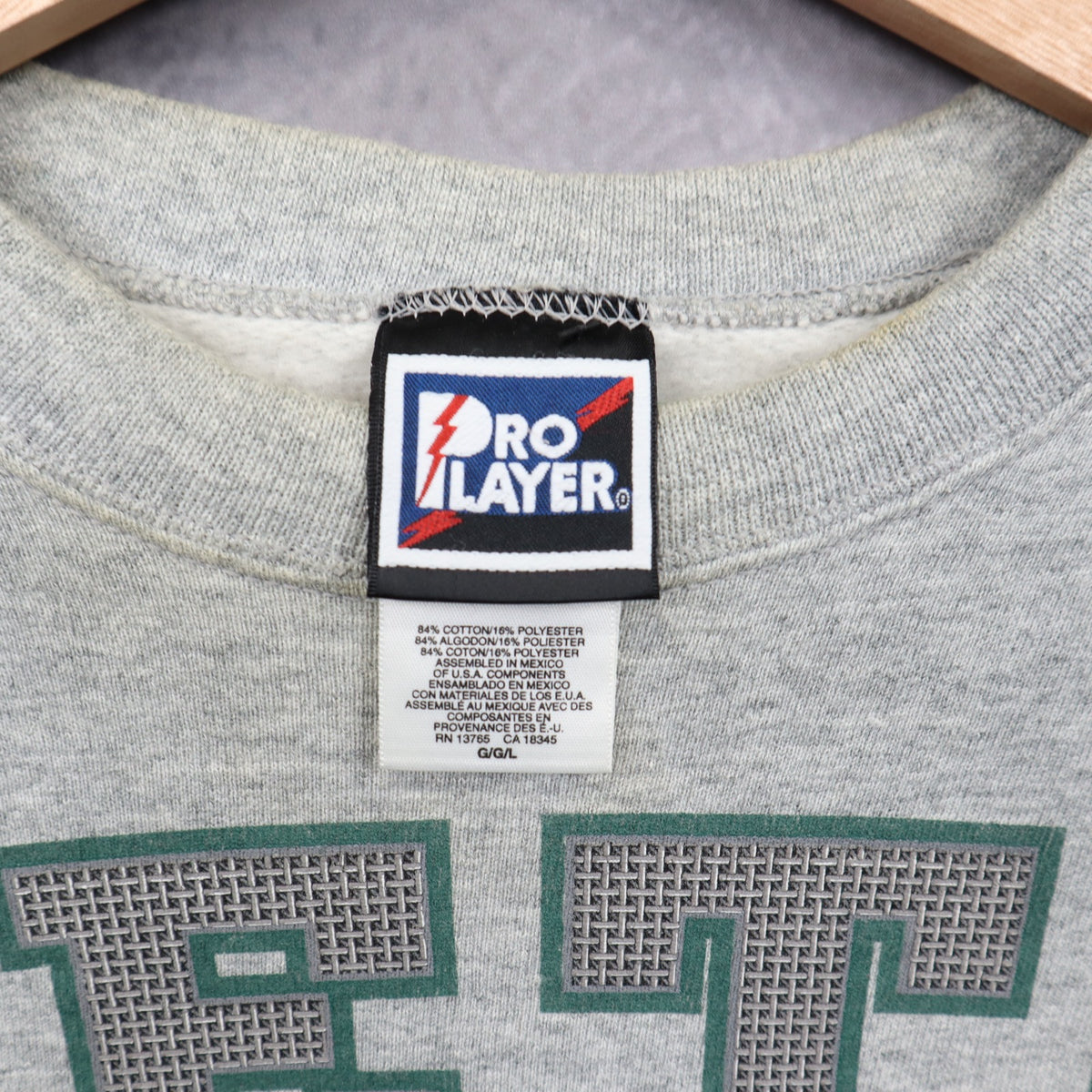 00s Grey New York Jets Crewneck Sweatshirt 6422