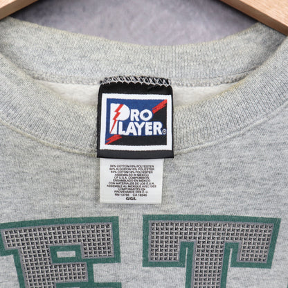 00s Grey New York Jets Crewneck Sweatshirt 6422