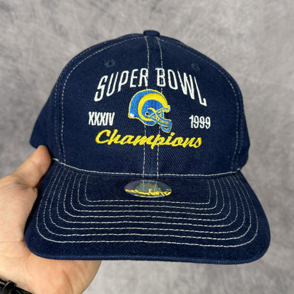 1999 Navy Blue St. Louis Rams Super Bowl XXXIV Champions Hat 6882
