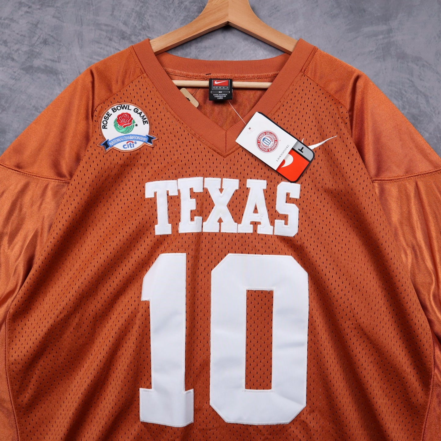 2006 Orange Nike Texas Longhorns Rose Bowl National Championship #10 Jersey 5733