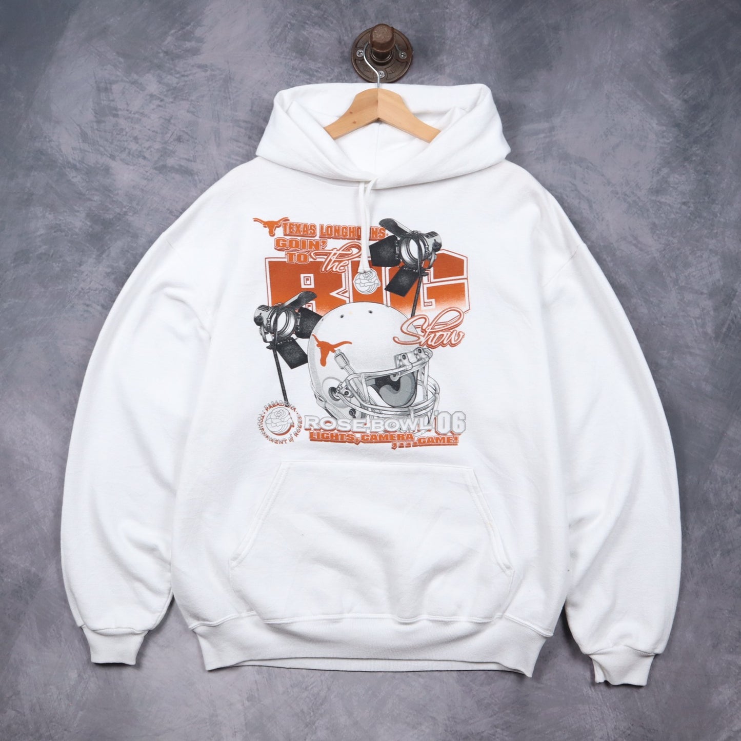 2006 White Texas Longhorns Rose Bowl Hoodie 5623