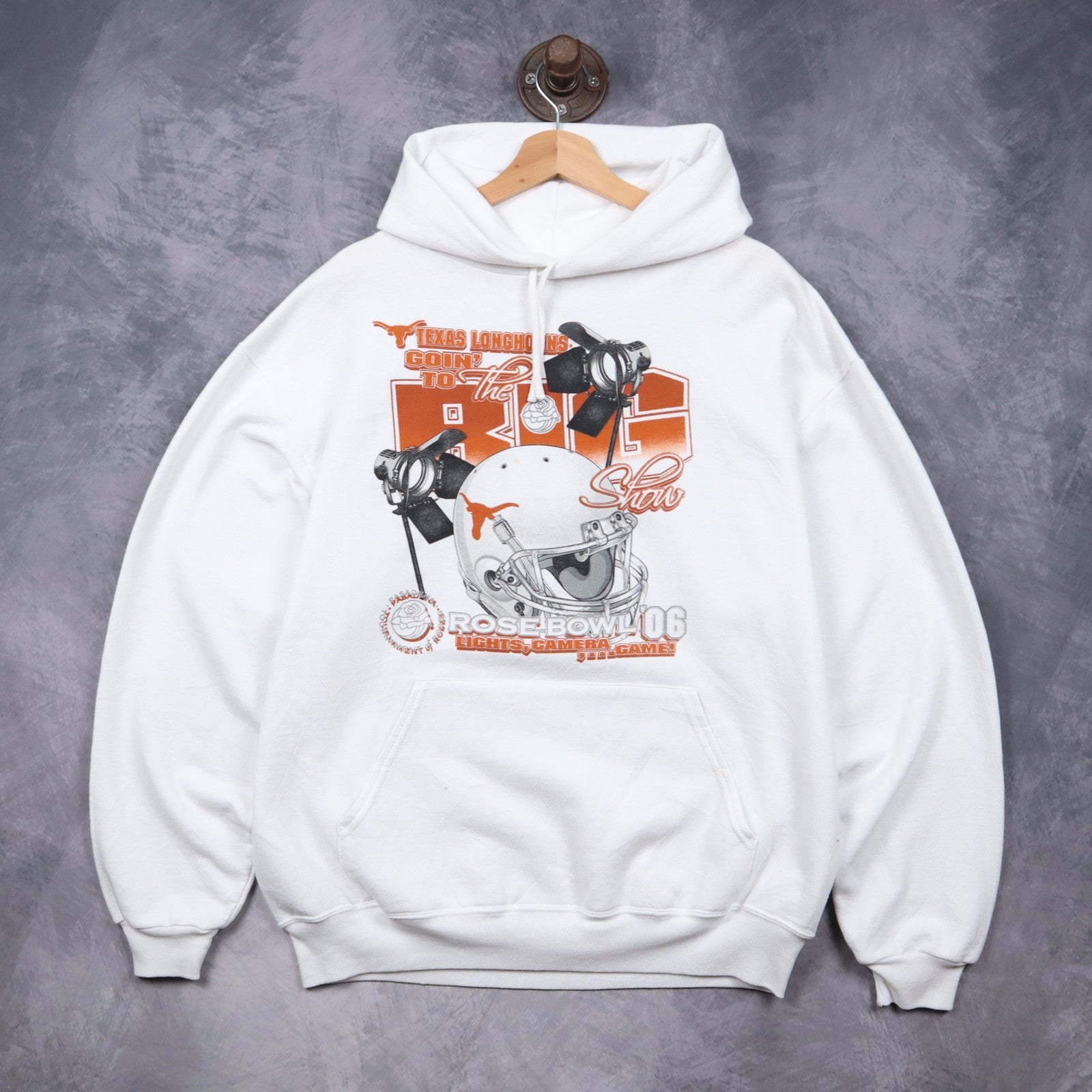 2006 White Texas Longhorns Rose Bowl Hoodie 5623