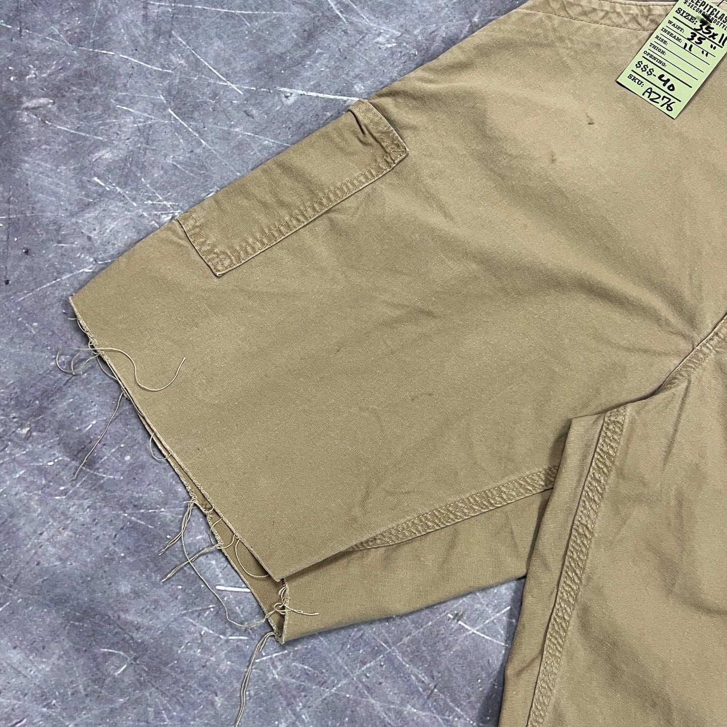 Early 00s Tan Brown Baggy Carhartt Carpenter Work Shorts 35x11 AZ76