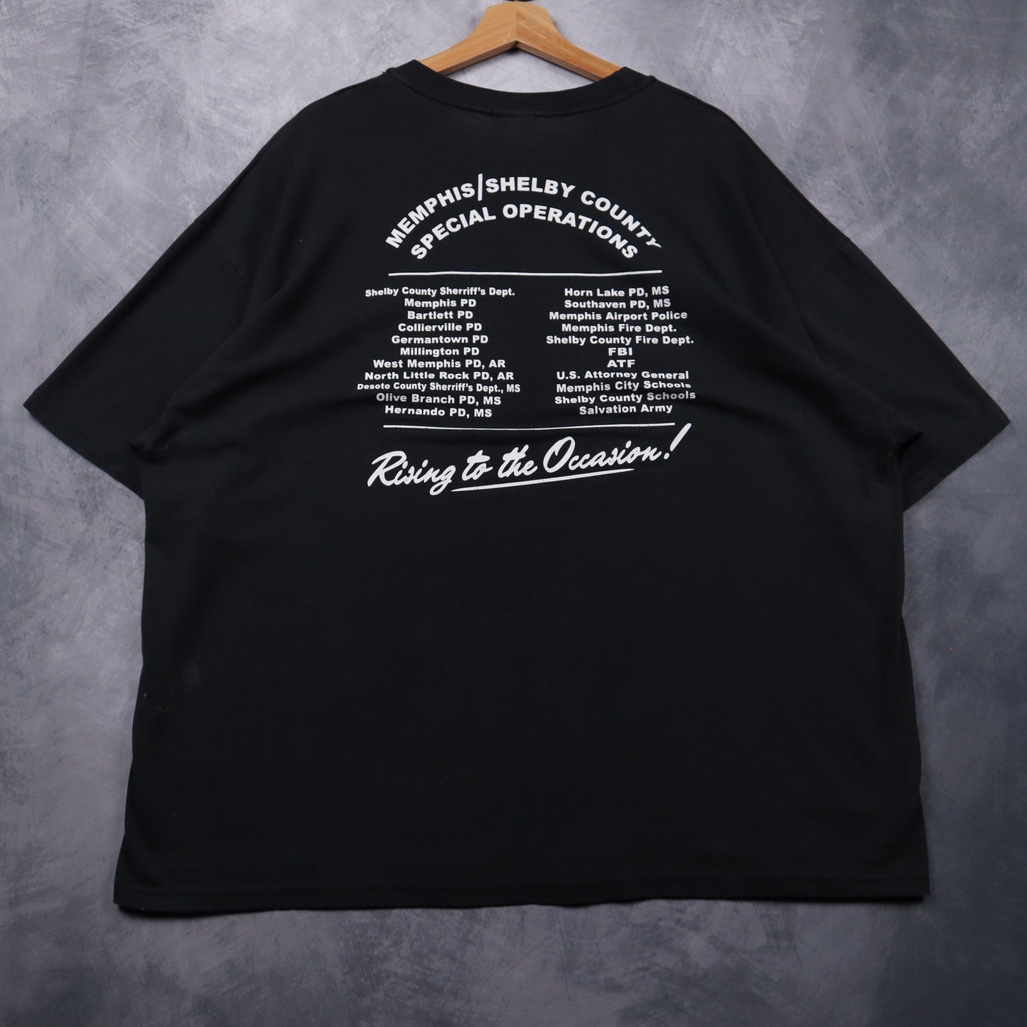 2001 Black Operation School Rescue Memphis Police Shirt 4672