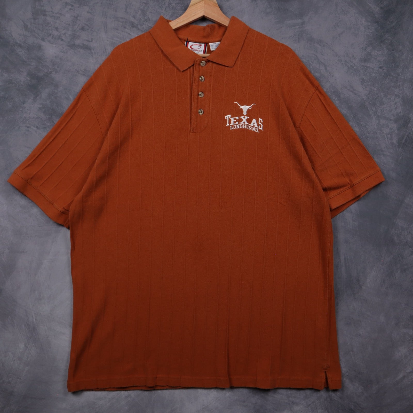 90s Burnt Orange Texas Longhorns Polo Shirt 5896