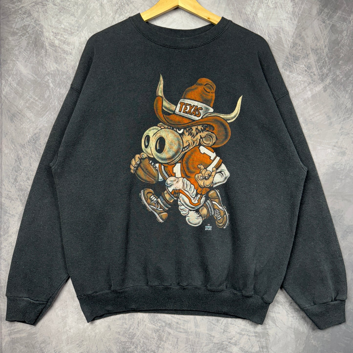 90s Black Texas Longhorns Crewneck Sweatshirt 4389